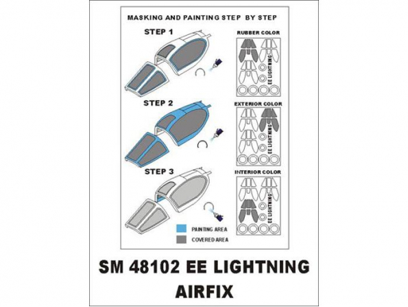 Montex Mini Mask SM48102 BAC Lightning Airfix 1/48