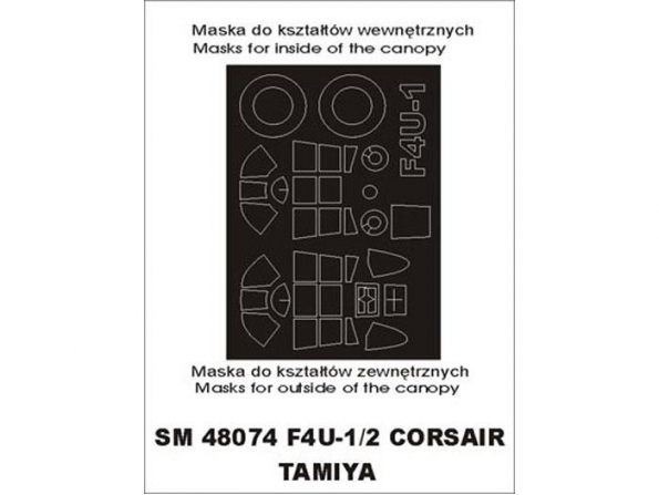 Montex Mini Mask SM48074 F4U-1/2 Birdcage Corsair Tamiya 1/48