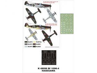 Montex Super Mask K48096 Messerschmitt Bf 109K-4 Hasegawa 1/48