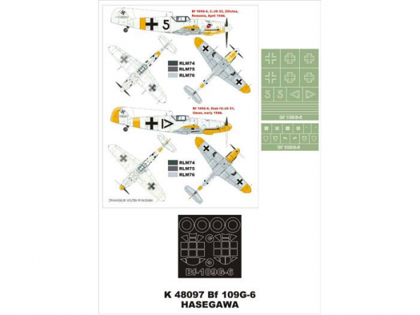 Montex Super Mask K48097 Messerschmitt Bf 109G-6 Hasegawa 1/48