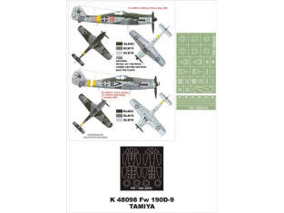 Montex Super Mask K48098 Focke Wulf Fw 190D-9 Tamiya 1/48