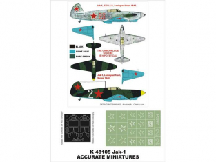 Montex Super Mask K48105 YAK-1 Accurate Miniatures 1/48