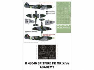 Montex Super Mask K48046 Spitfire F MkXIV Academy 1/48