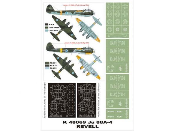 Montex Super Mask K48069 Junkers Ju-88A-4 Finnish Air Force Revell 1/48