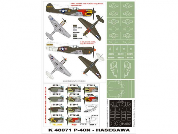 Montex Super Mask K48071 P-40N Hasegawa 1/48