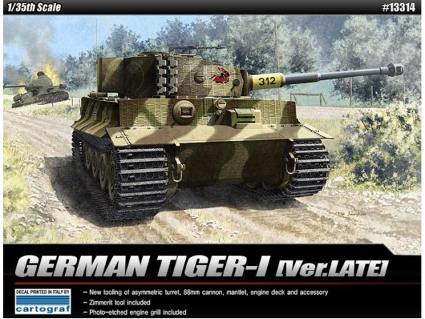 Academy maquette militaire 13314 TIGER I Fin de production 1/35