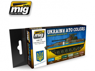 MIG peinture 7125 Ukraine ATO Colors 6 x 17ml