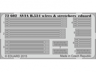 Eduard photodecoupe avion 72602 Cables et attaches Avia B.534 Eduard 1/72