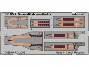 EDUARD photodecoupe 32654 HARNAIS SWORDFISH 1/32