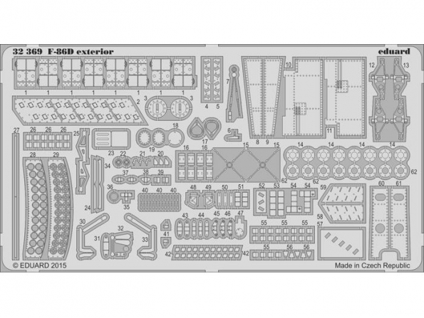 Eduard photodécoupe avion 32369 Exterieur F-86D Kitty Hawk 1/32