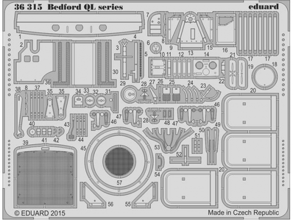 Eduard photodecoupe militaire 36315 Bedford GL Series IBG 1/35