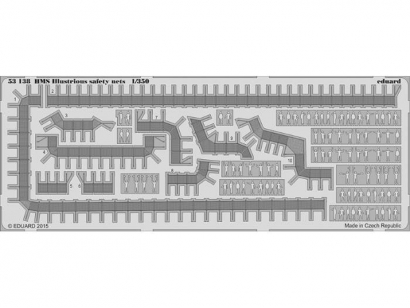 Eduard photodecoupe bateau 53138 Filets de sécurité HMS Illustrious Airfix 1/350