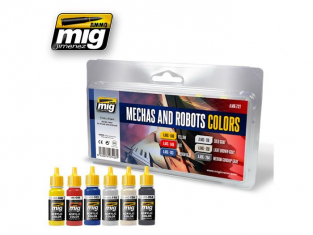 MIG peinture 7127 Set couleurs Robots & Mechas 6 x 17ml