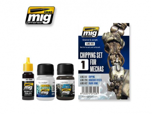 MIG peinture 7428 Set chipping pour MECHAS