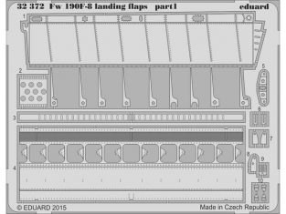 Eduard photodécoupe avion 32372 Volets d'atterrissage Focke Wulf Fw 190F-8 Revell 1/32