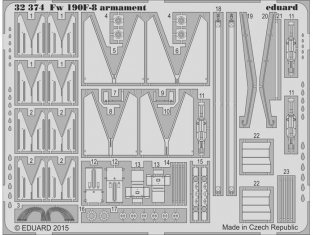 Eduard photodécoupe avion 32374 Armement Focke Wulf Fw190F-8 Revell 1/32