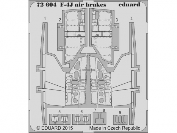 Eduard photodecoupe avion 72604 Aerofreins F-4J Academy 1/72