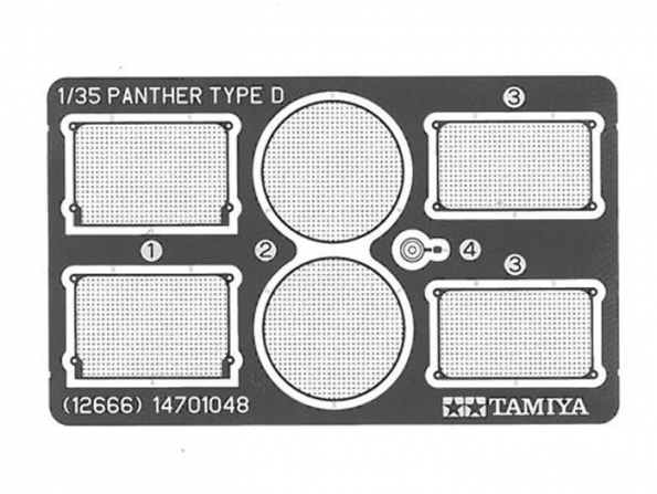 Tamiya maquette militaire 12666 Grille German Panther Ausf.D 1/35