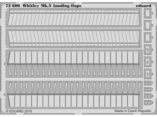 Eduard photodecoupe avion 72606 Volets d'atterrissage Whitley Mk.V Airfix 1/72