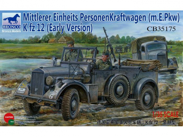 Bronco maquette militaire CB 35175 Mittlerer Einheits PersonenKraftwagen (m.E.Pkw) Kfz 12 (Début de production) 1/35