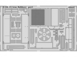 Eduard photodecoupe militaire 36326 Bulldozer US Army Mini Art 1/35