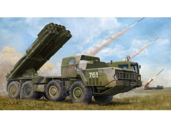 Trumpeter maquettes militaire 01020 SYSTEM LANCE-ROQUETTES MULTIPLE 9A52-2 SMERCH-M Sur Véhicule RSZO 9K58 RUSSE 1/35