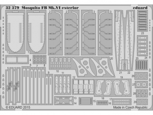 Eduard photodécoupe avion 32379 Exterieur Mosquito FB Mk.VI Tamiya 1/32