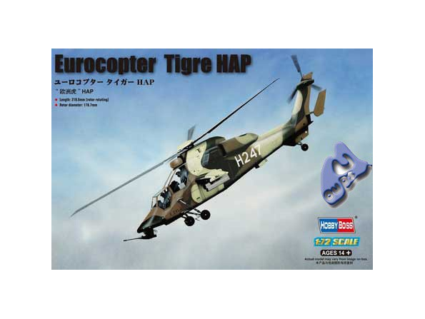 Hobby Boss maquette Helico 87210 EUROCOPTER TIGRE HAP 1/72