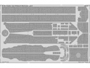 Eduard photodecoupe militaire 36328 Zimmerit horizontal Panther Ausf.D Tamiya 1/35