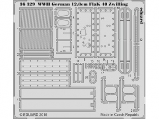 Eduard photodecoupe militaire 36329 Canon Allemand Flak 40 12.8cm Zwilling Takom 1/35