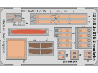 Eduard photodécoupe avion 32848 Harnais Junkers Ju 87G-2 Trumpeter 1/32