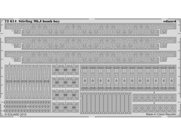 Eduard photodecoupe avion 72614 Baie de bombe Stirling Mk.I Italeri 1/72
