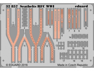 Eduard photodécoupe avion 32857 Harnais RFC WWI 1/32