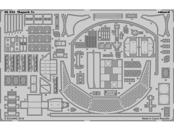 Eduard photodecoupe militaire 36333 Magach 7c Academy 1/35