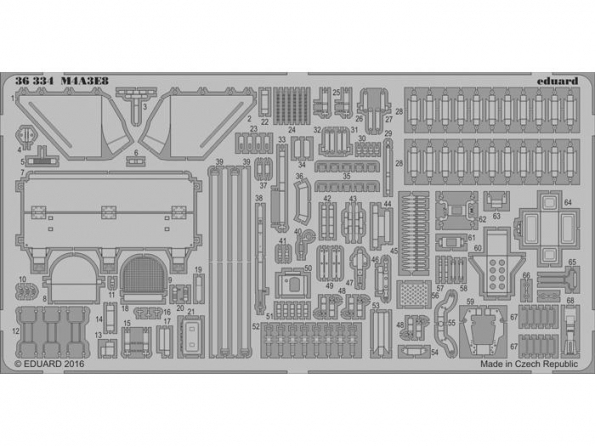 Eduard photodecoupe militaire 36334 M4A3E8 Tamiya 1/35