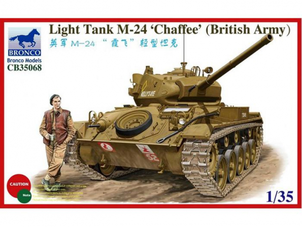 BRONCO maquette militaire 35068 Char leger M-24 Chaffee Armee Britannique 1/35