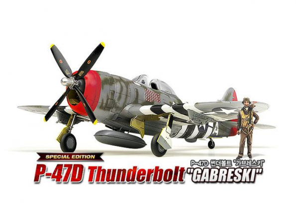 Academy maquette avion 12222 P-47D Thunderbolt Gabreski 1/48