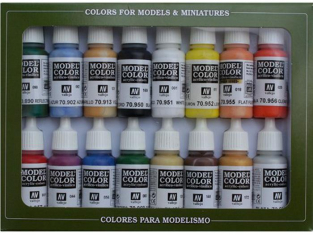 Vallejo Set Model Color 70140 Couleurs de base U.S.A. 16 x 17ml