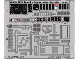 Eduard photodecoupe militaire 36335 D9R Doobi Armor slats - Interieur Meng 1/35