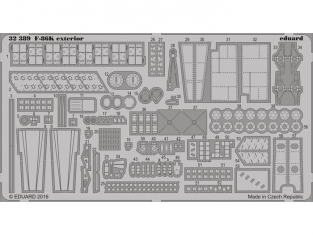 Eduard photodécoupe avion 32389 Exterieur F-86K Kitty Hawk 1/32