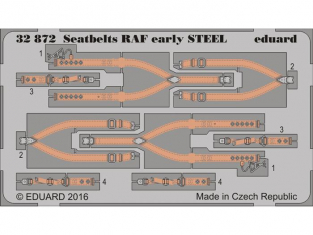 Eduard photodécoupe avion 32872 Harnais metal Royal Air Force RAF début 1/32