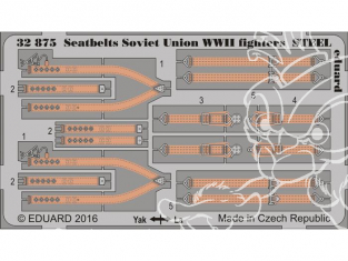Eduard photodécoupe avion 32875 Harnais metal Chasseurs de l'Union Sovietique WWII 1/32