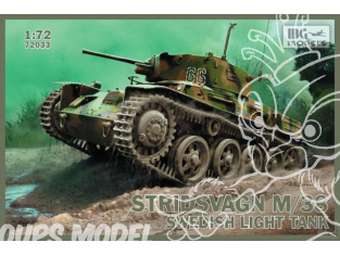 IBG maquette militaire 72033 STRIDSVAGN M/38 CHAR LEGER SUEDOIS 1/72