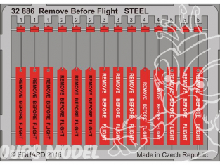 Eduard photodécoupe avion 32886 Remove Before Flight Metal 1/32