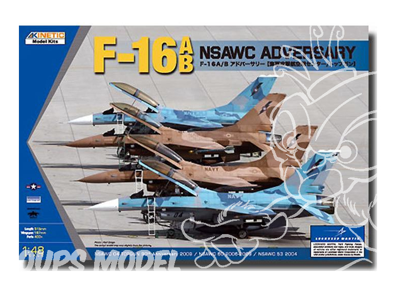 Kinetic maquette avion K48004 F-16A/B Anniversaire Naval Strike Air Warfare Center (NSAWC) 1/48