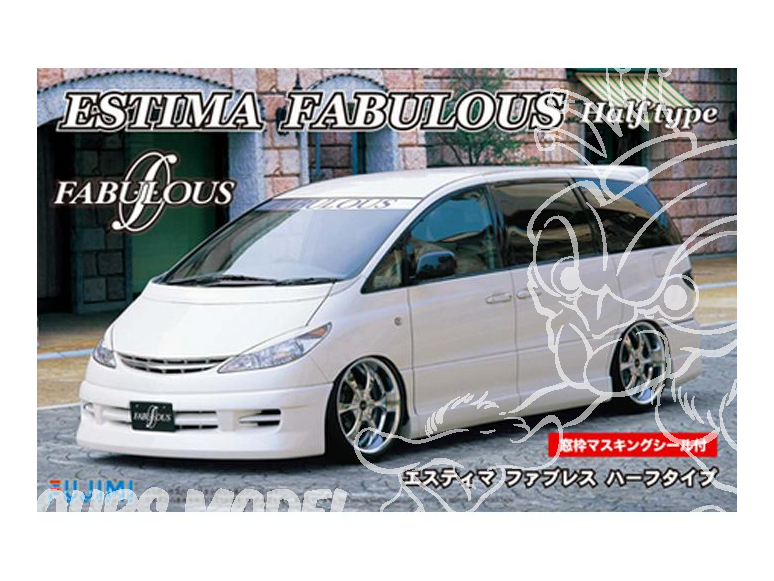 Fujimi maquette voiture 39060 Toyota Estima Fabulous Half Type 1/24