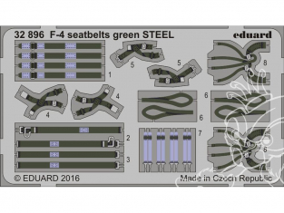 Eduard photodécoupe avion 32896 Harnais vert métal F-4 1/32