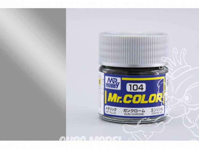 peinture maquette Mr Color C104 Gun chrome Metal 10ml