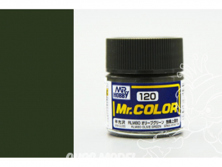 peinture maquette Mr Color C120 Vert olive RLM80 satiné 10ml